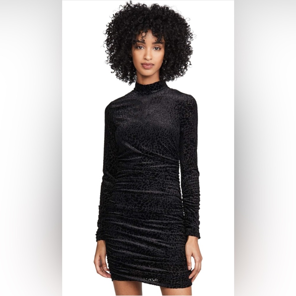 Likely Women’s Elegant Black Leopard Print Dress Size 6